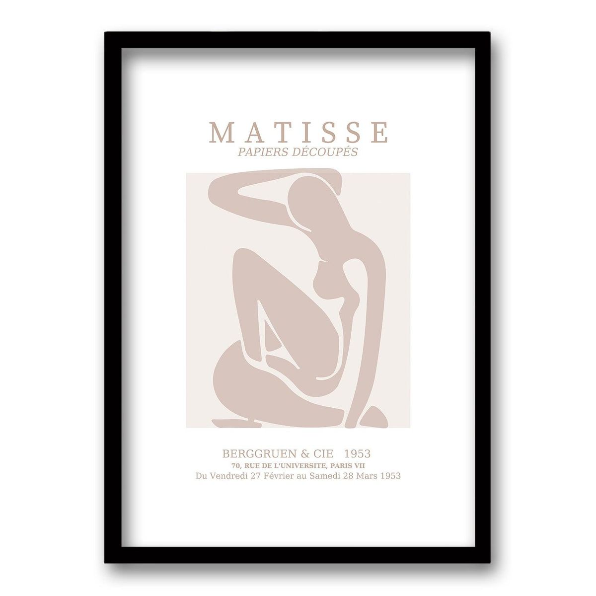 RETELA - Cuadro Matisse Rose - Negro