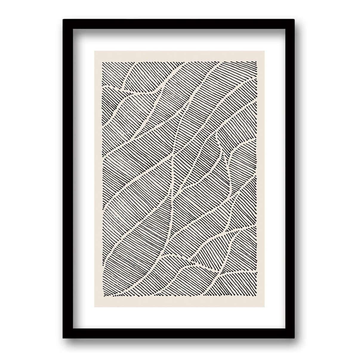 RETELA - Cuadro Frenesí Lineal XI - Negro