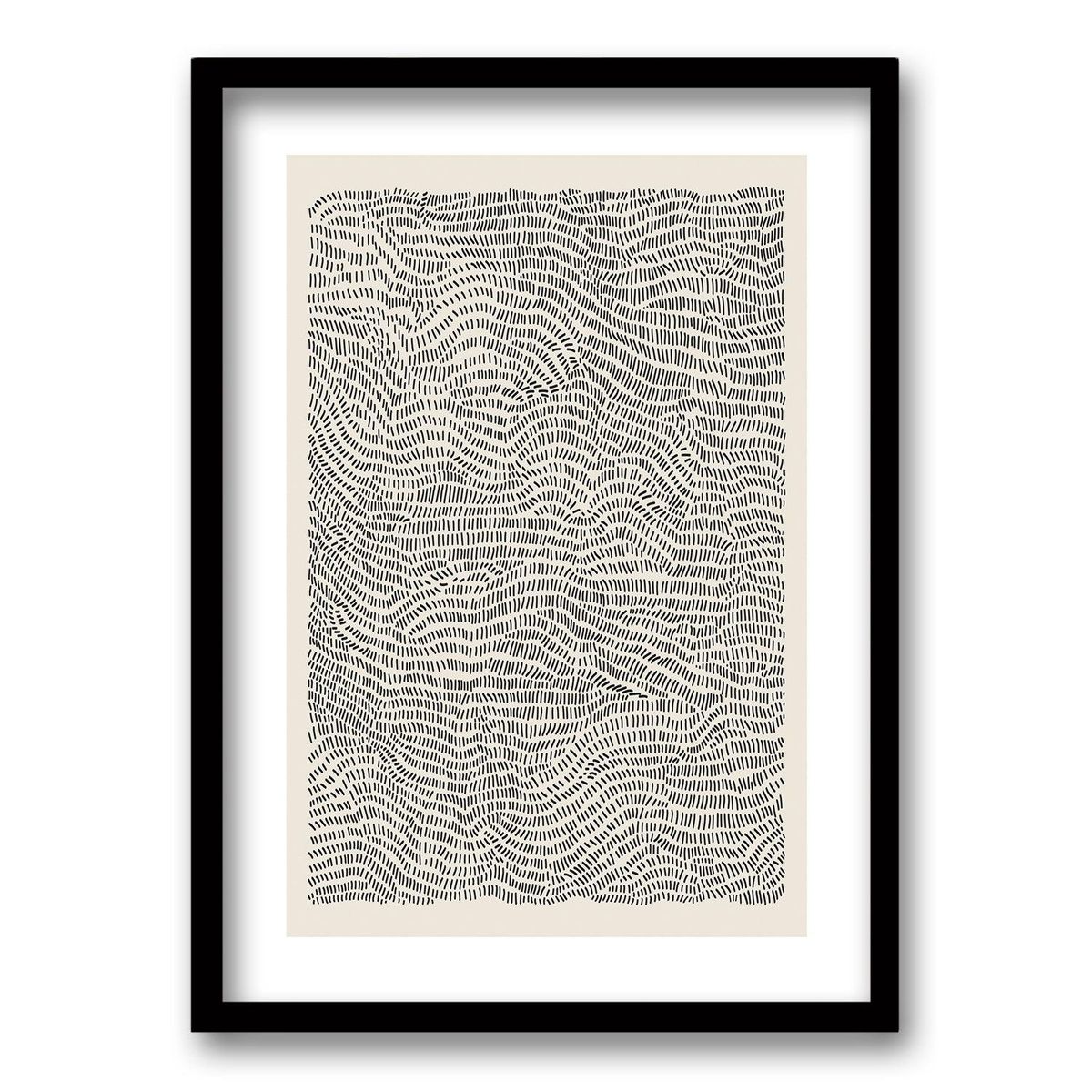 RETELA - Cuadro Frenesí Lineal VII - Negro