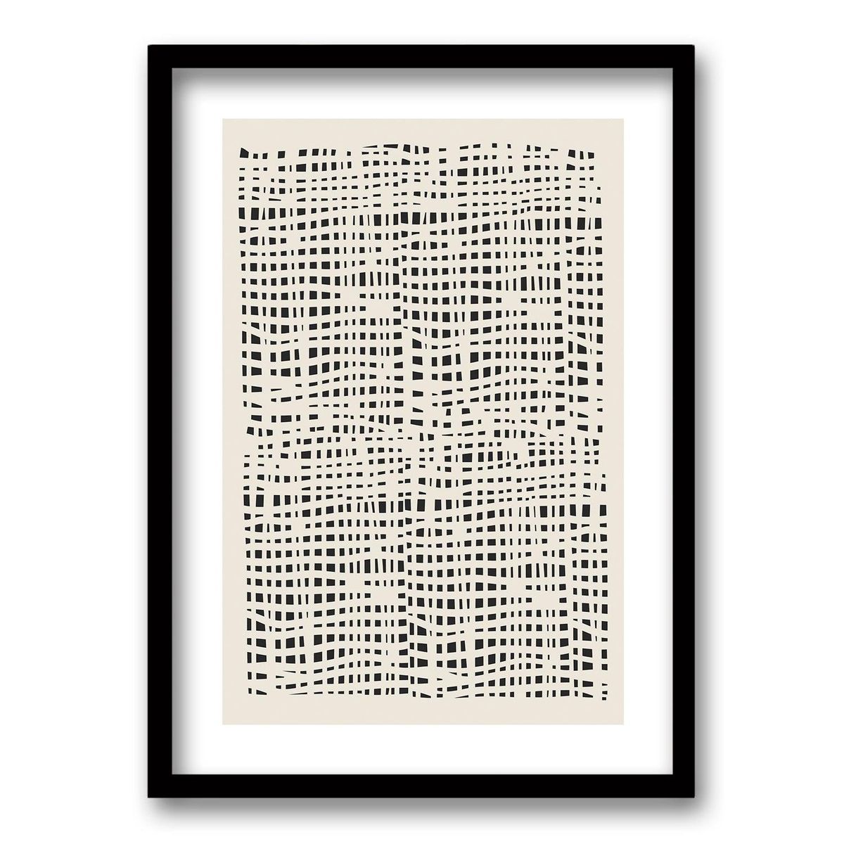 RETELA - Cuadro Frenesí Lineal IX - Negro