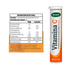 NUTRAPHARM - Vitamina C 1000 Mg X 20 Comprimidos Efervescentes