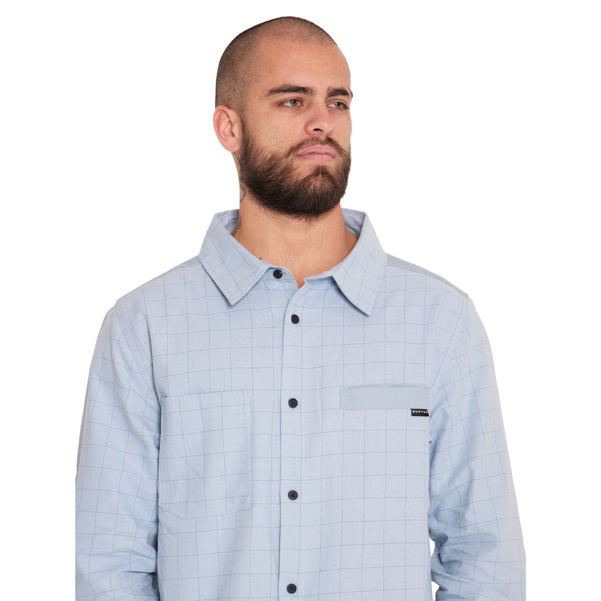 BURTON - Camisa Manga Larga Hombre Celeste BURTON