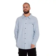 BURTON - Camisa Manga Larga Hombre Celeste