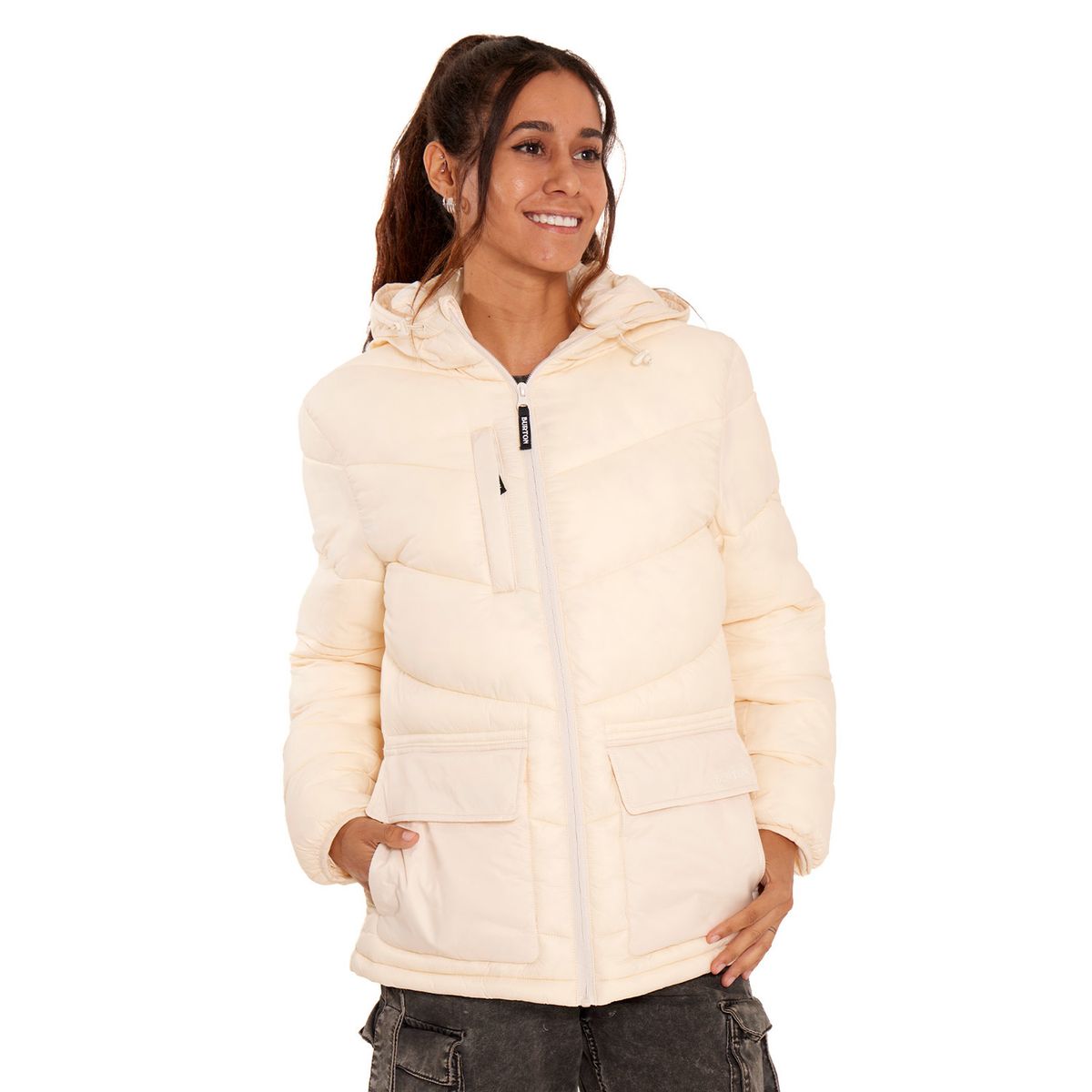 BURTON - Parka Impermeable Mujer Crema BURTON