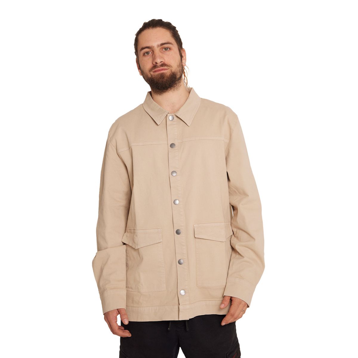 BURTON - Camisa Manga Larga Hombre Beige BURTON
