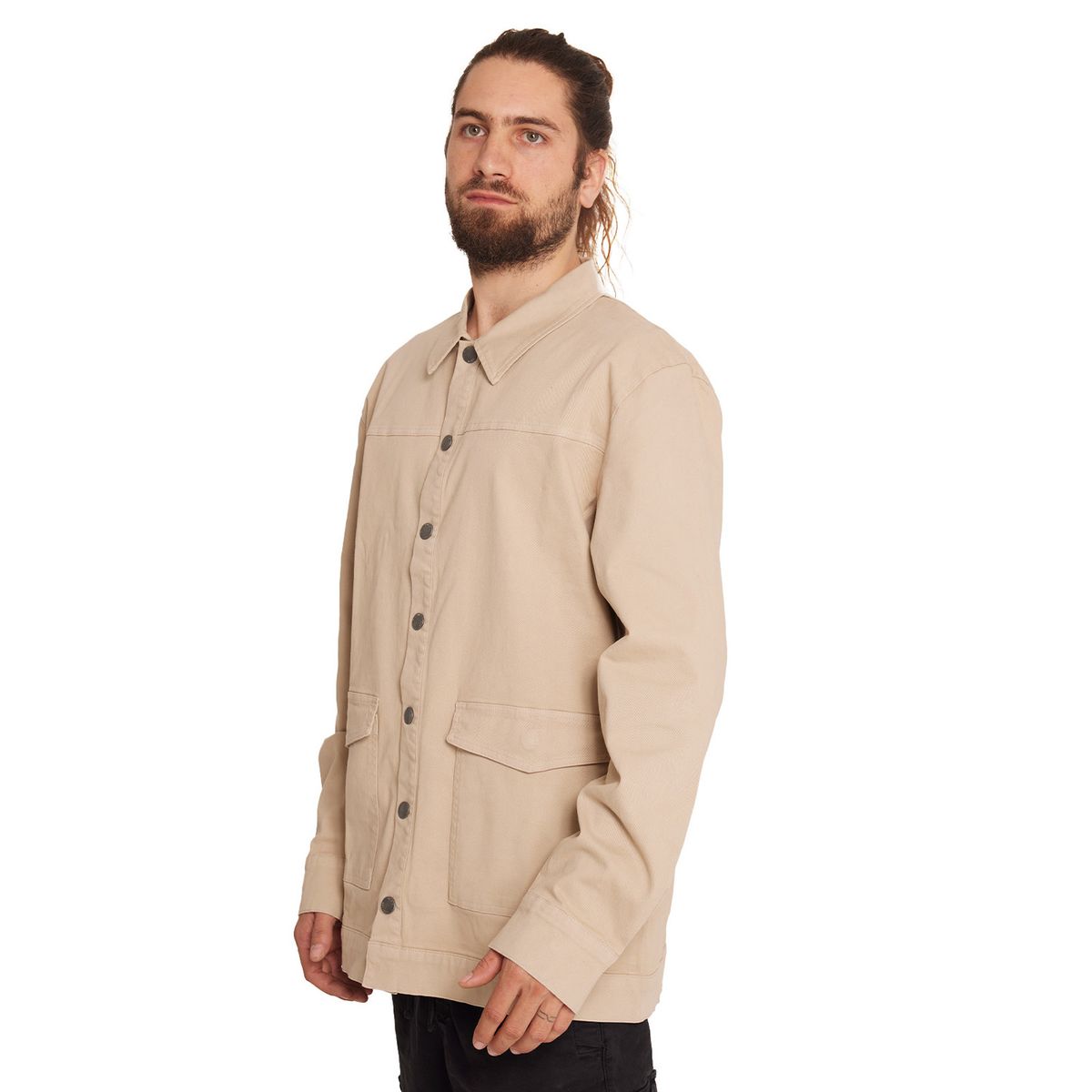 BURTON - Camisa Manga Larga Hombre Beige BURTON