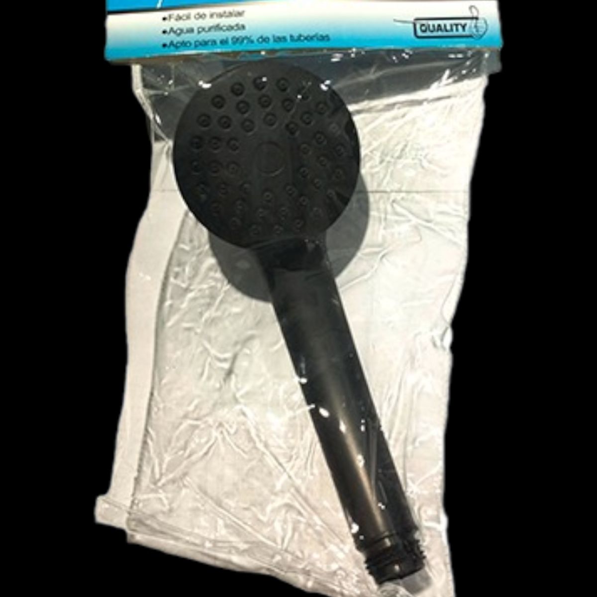 GENERICO - Ducha Telefono Redonda Peq S  Filtro Negra