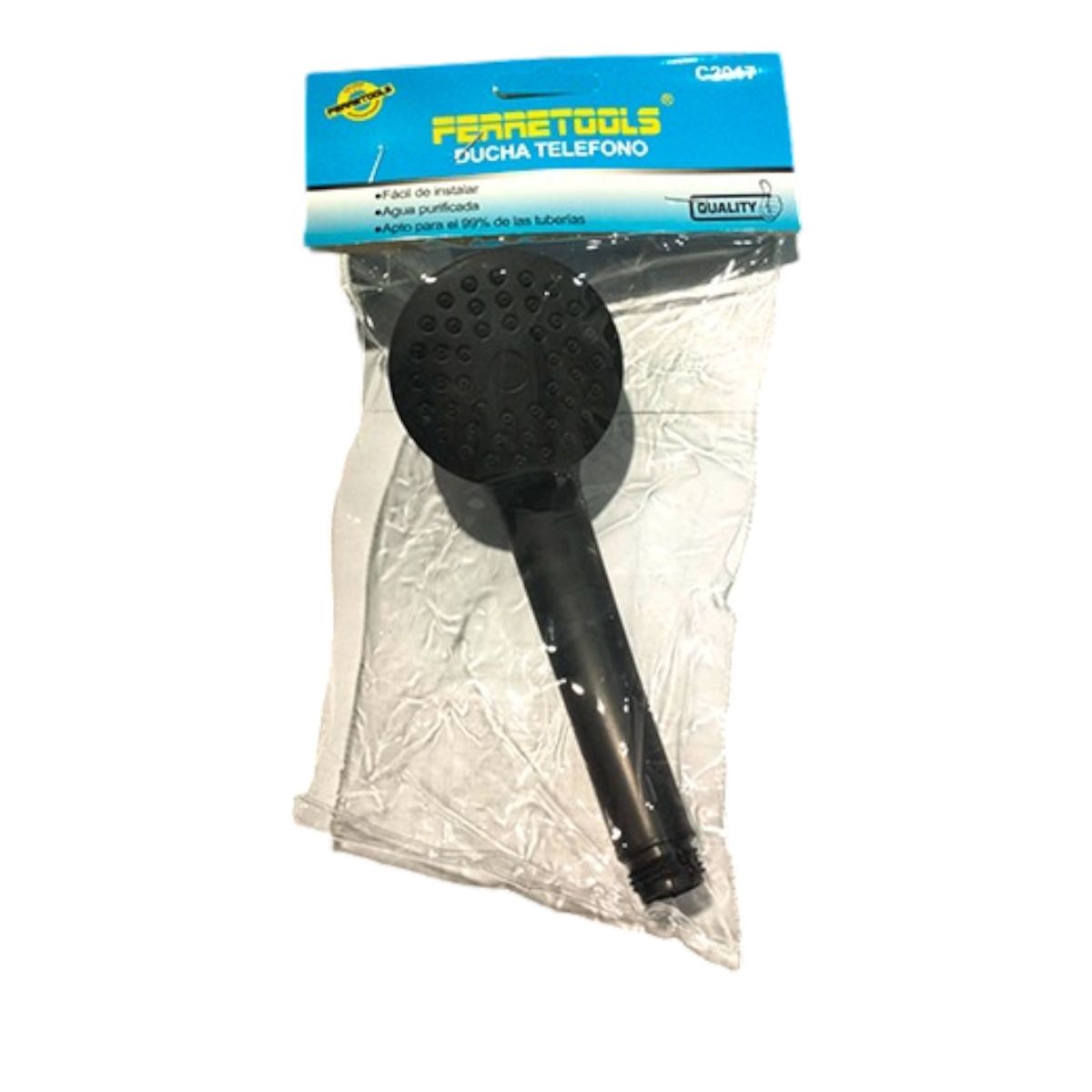 GENERICO - Ducha Telefono Redonda Peq S  Filtro Negra