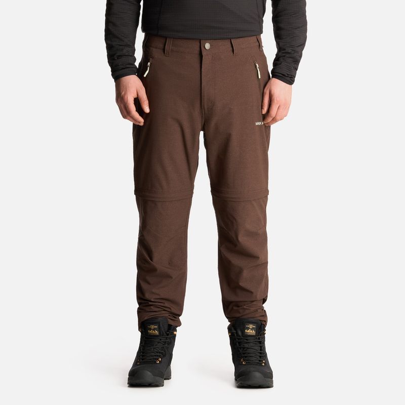 HAKA HONU - Pantalón Hombre Desmontalo Cafe Oscuro Haka Honu