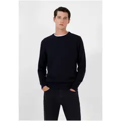 SCALPERS - Sweater Cuello Redondo Calavera Navy Melange.
