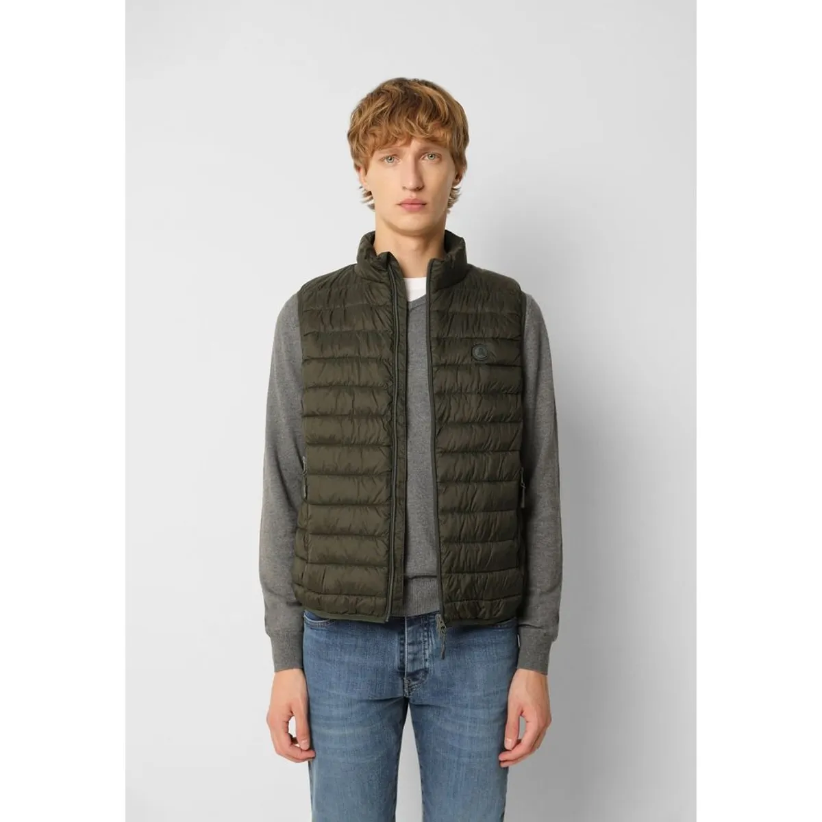 SCALPERS - Parka Sin Mangas Acolchado Calavera Khaki