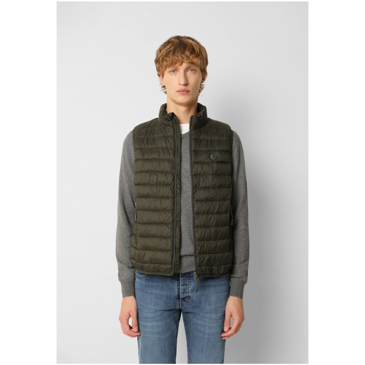 SCALPERS - Parka Sin Mangas Acolchado Calavera Khaki