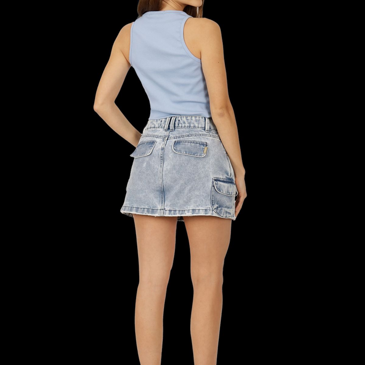 DIVINO JEANS - Falda Caterina I Cargo Celeste Divino Jeans