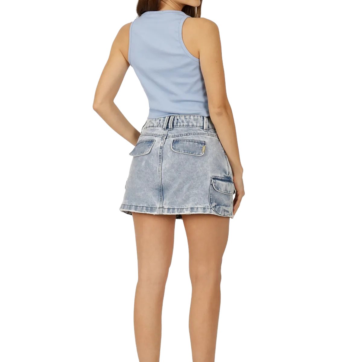DIVINO JEANS - Falda Caterina I Cargo Celeste Divino Jeans