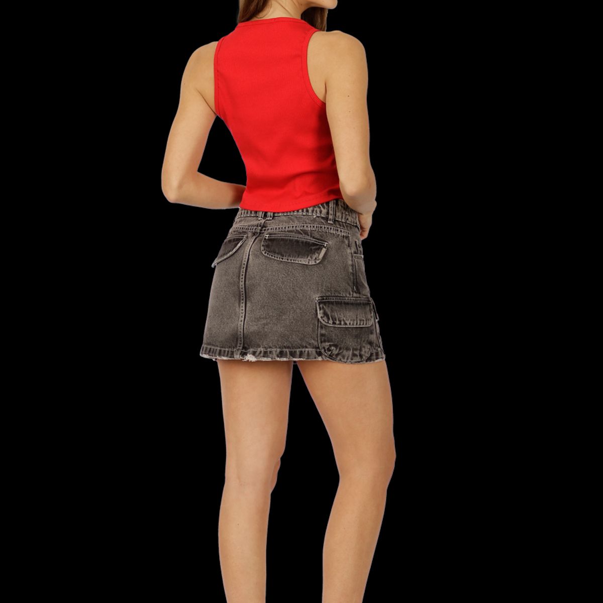 DIVINO JEANS - Falda Caterina II Cargo Gris Divino Jeans