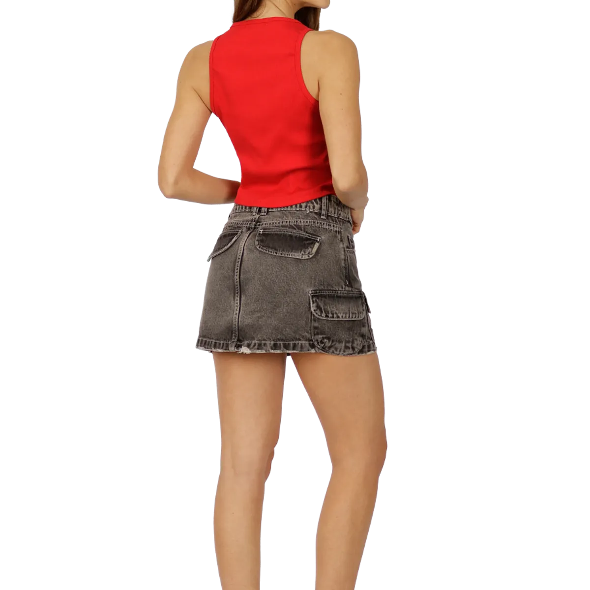 DIVINO JEANS - Falda Caterina II Cargo Gris Divino Jeans