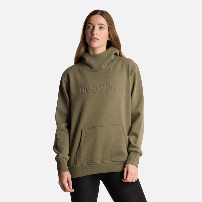 HAKA HONU - Polerón Mujer Motomami Hoody Verde Oliva Haka Honu