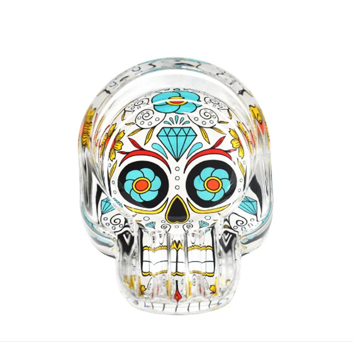 GENERICO - Cenicero De Calavera De Vidrio Modelo Surtido