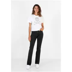SCALPERS - Polera Algodón Calavera Tachas White