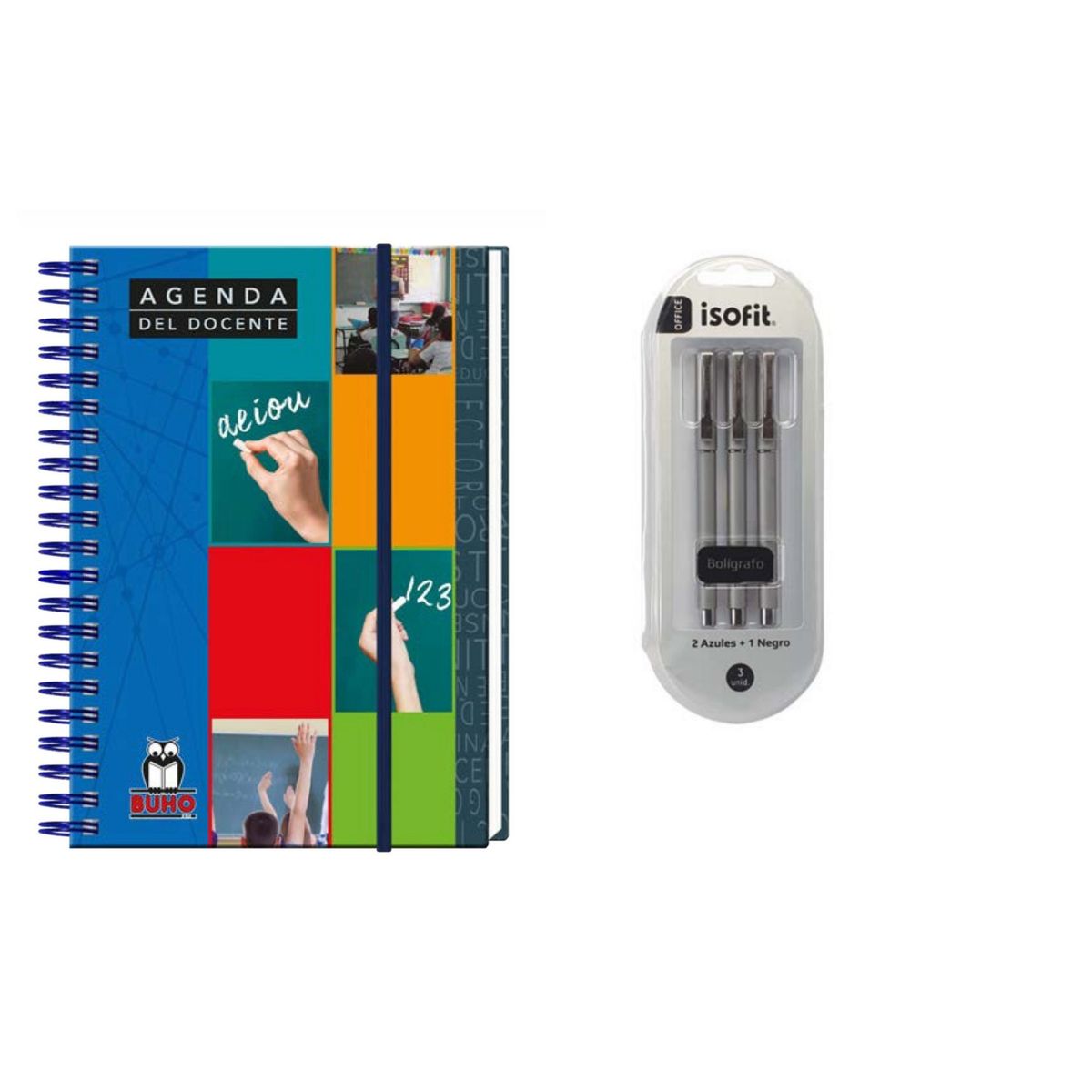 GENERICO - Agenda Buho Docente  Profesor 2026 + Lapiceras Ejecutivas