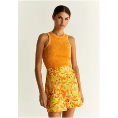 SCALPERS - Polera Rib Tirantes Orange
