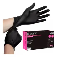 GEERDINK - Guante Nitrilo Color Negro Tresor Talla L Caja X 100 Unds