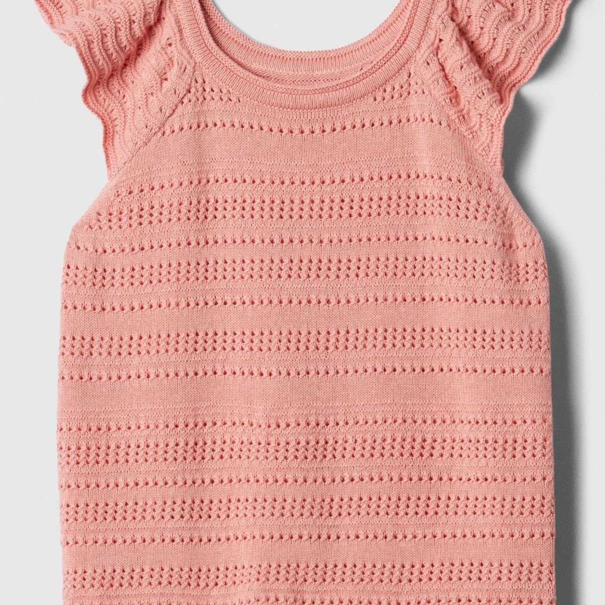 GAP - Blusa Niña Crochet Vuelos Rosado GAP