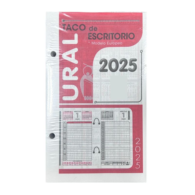 GENERICO - Agenda Taco Calendario Escritorio 2025 - Calendario Ural