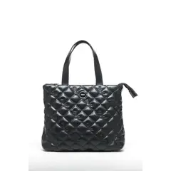 LIOLA - Cartera Cross Bag, Efecto Cuero Acolchado, Negro