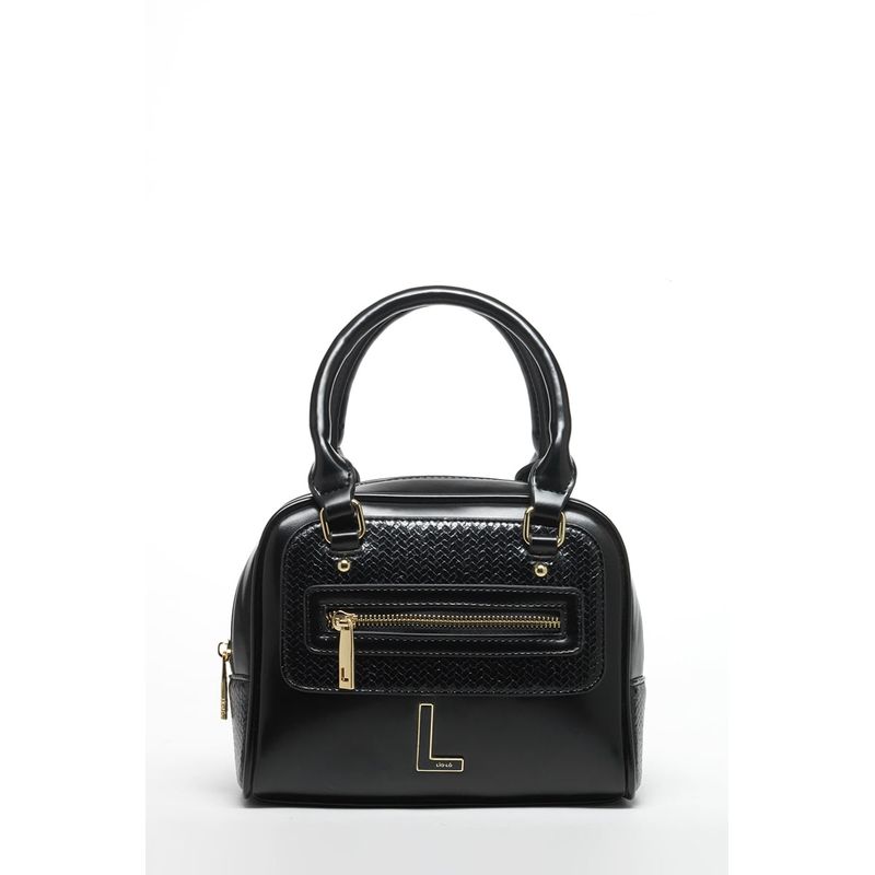 LIOLA - Cartera Efecto Cuero Mezcla Con Piton, Negro Liola