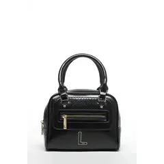LIOLA - Cartera Efecto Cuero Mezcla Con Piton, Negro