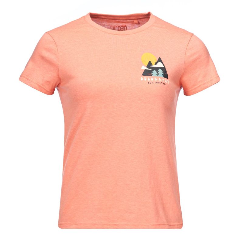 GEOGRAPHY - Polera Mujer Liquen Coral Melange Geography
