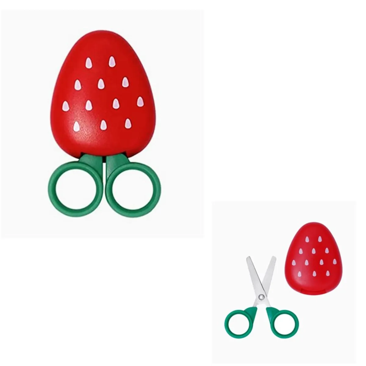 GENERICO - Tijera con Funda Fruta Frutilla Magnética