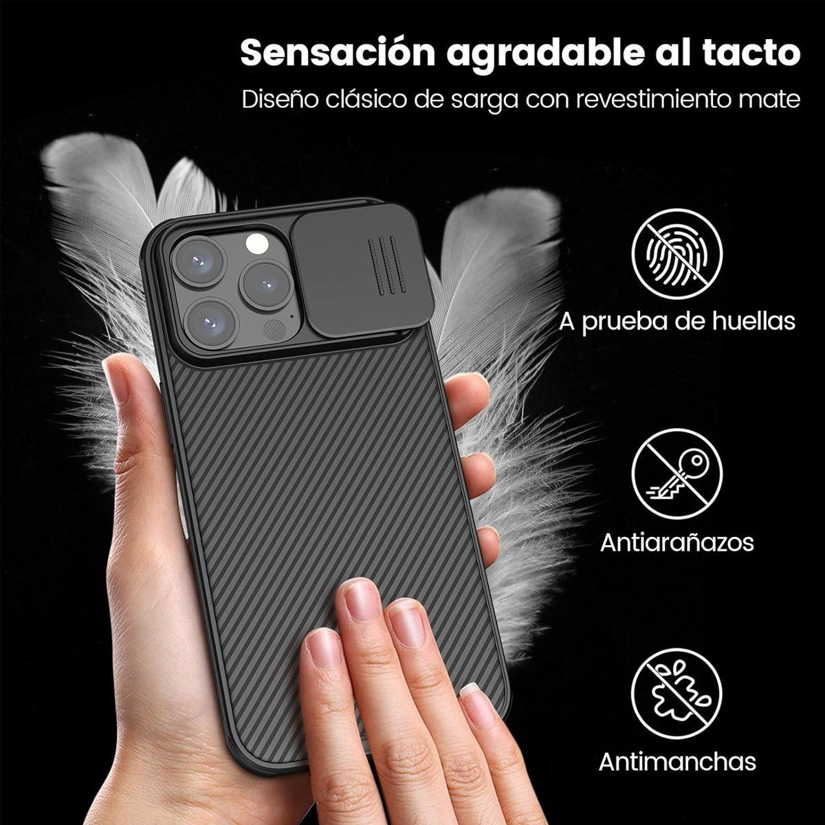 NILLKIN - Carcasa para Iphone 16 Pro Max Nillkin Camshield Antigolpes
