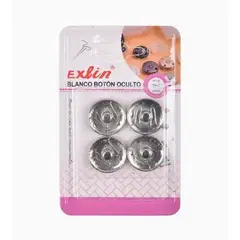 GENERICO - Botón Oculto Metal Color Plataeado