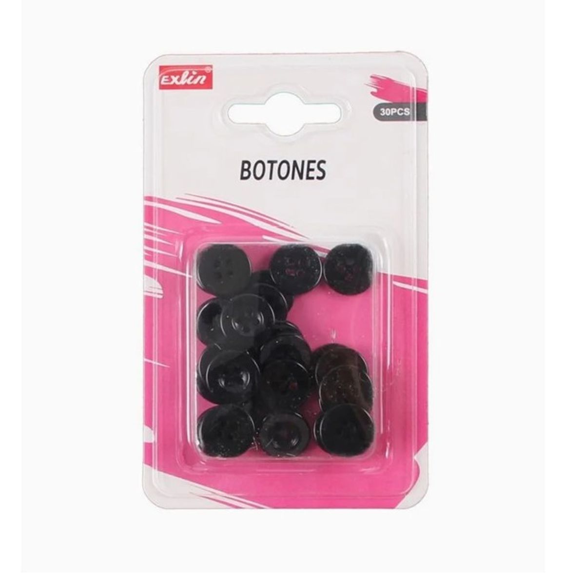 GENERICO - Botón Negro 30 Piezas