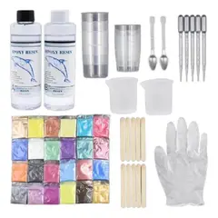 GENERICO - Kit IniciaciónResina Epóxica Mica 55pcs 11 408ml