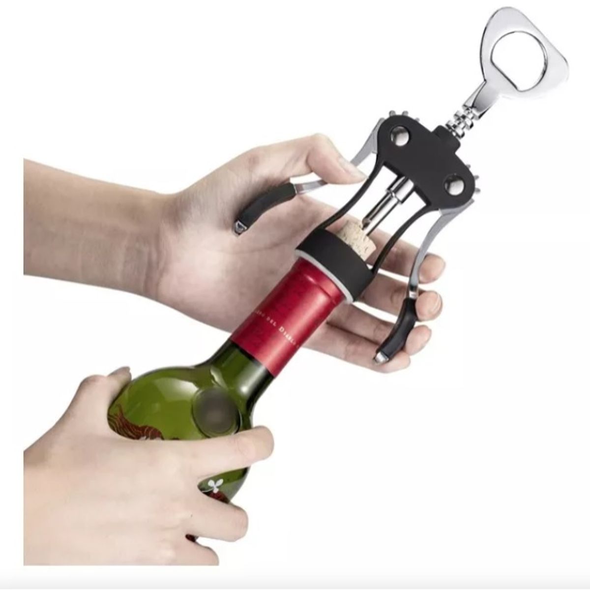GENERICO - Sacacorcho Descorchador Destapador Vino Bebida Botella Hogar