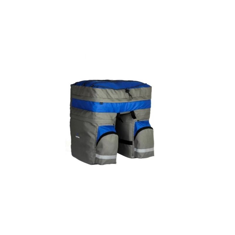 GENERICO - Alforja Bicicleta 48 Litros Azul/gris 3 Bolsos Set