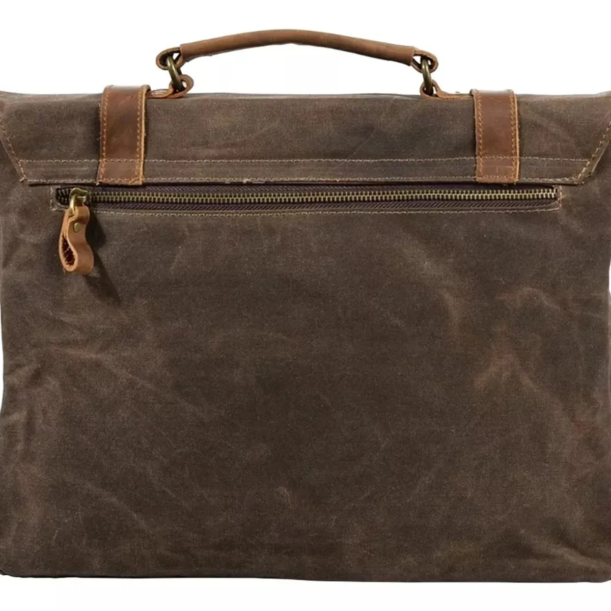 KUANGYE - Maletín Bandolera Viaje Hombre Lona Café