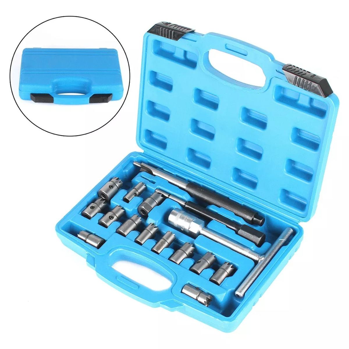 KUANGYE - Set Escariador Asientos De Inyectores Diesel Universal 16pc