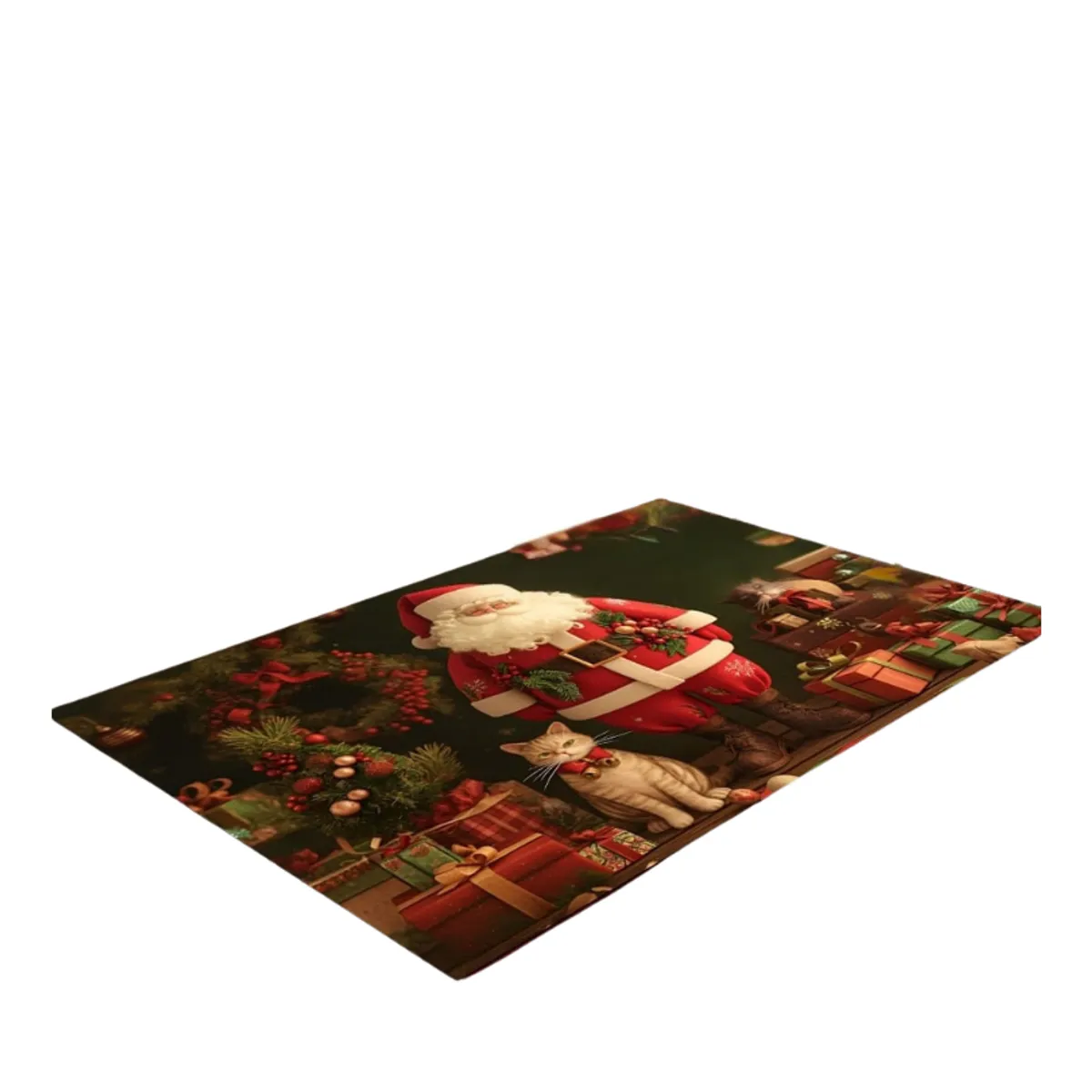 GENERICO - Alfombra Navideña Rectangular 3D Moderna 200x180cm
