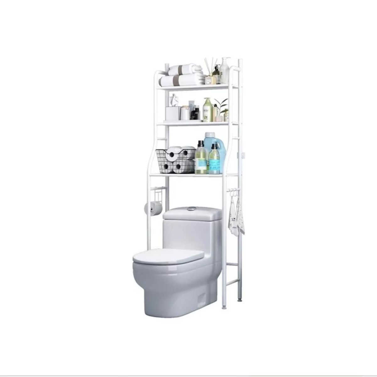ACTUAL - Estante Organizador de Baño 3 Niveles Blanco 160x50x26.