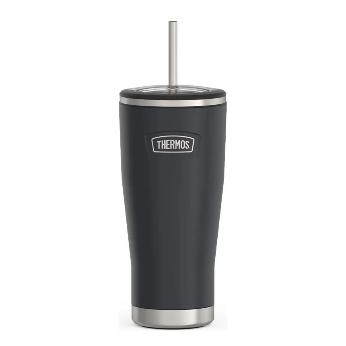 THERMOS - VASO MUG CON BOMBILLA ACERO INOX ICON 710ML GRIS OSC-THERMOS COLOR GRIS OSCURO