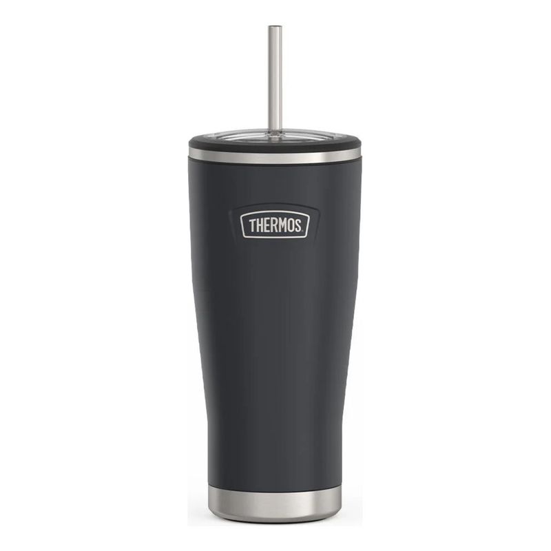 THERMOS - VASO MUG CON BOMBILLA ACERO INOX ICON 710ML GRIS OSC-THERMOS COLOR GRIS OSCURO