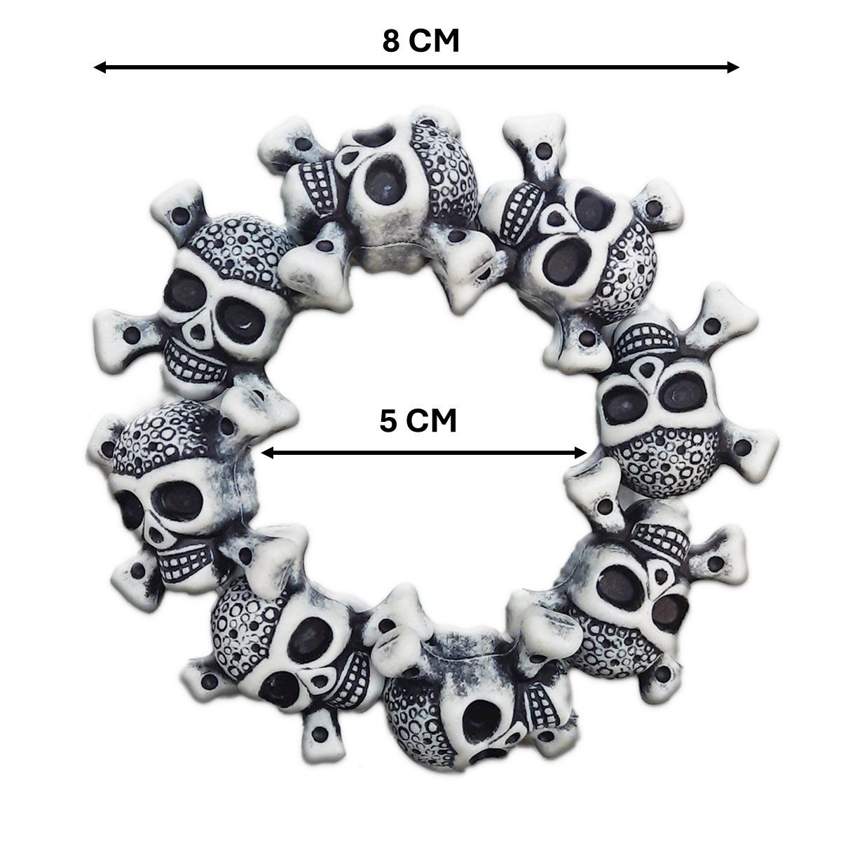 GENERICO - Pulsera Elástica Halloween Calaveras Accesorio Halloween