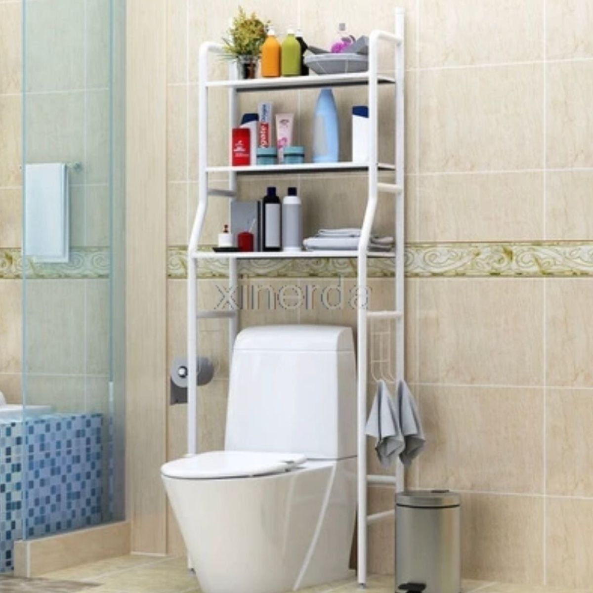 ACTUAL - Estante Organizador de Baño 3 Repisas Blanco 160x50x26