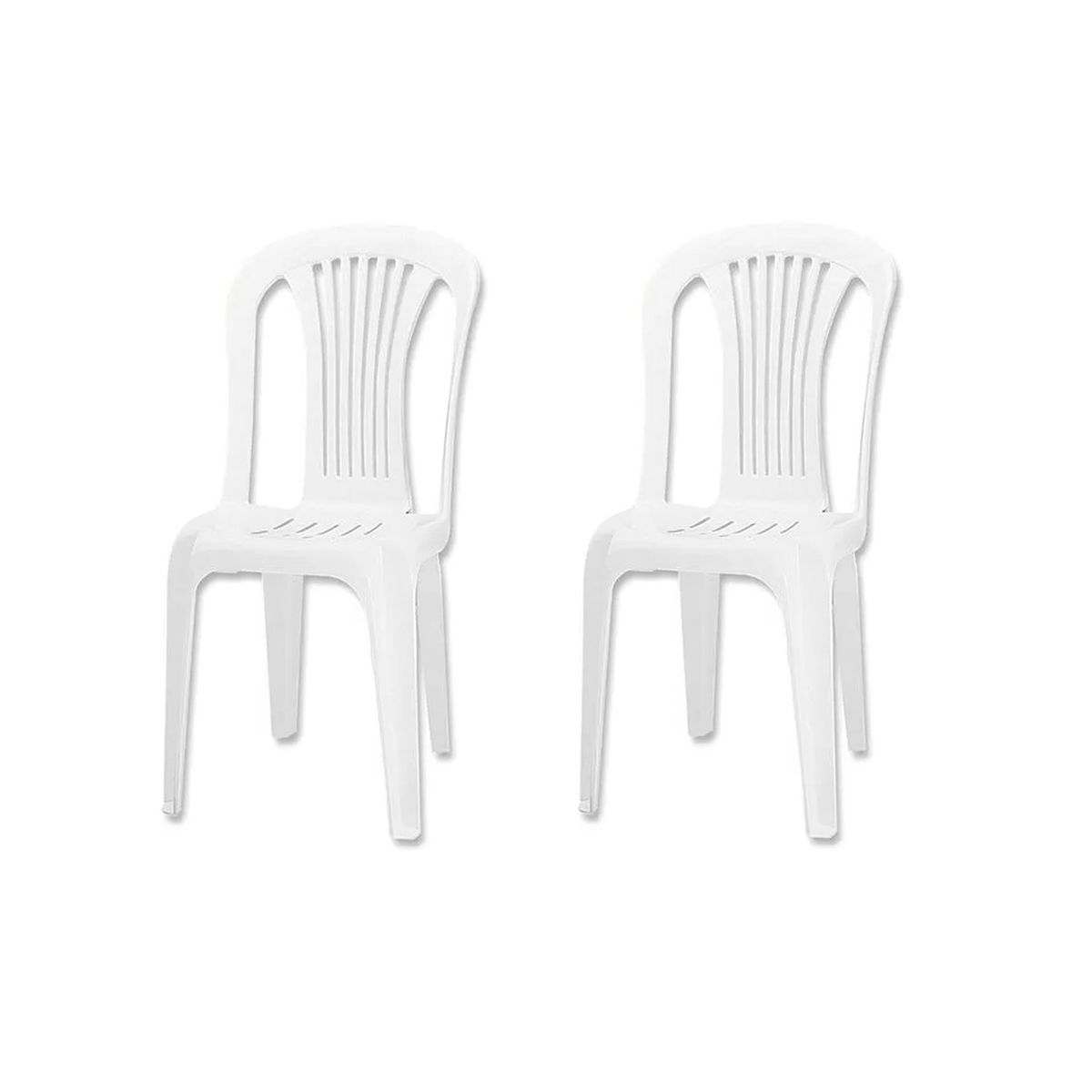 GENERICO - Pack 2 Sillas Terraza Comedor Perugia Blanca