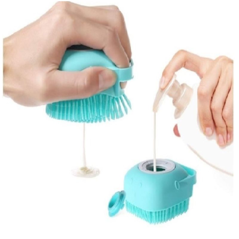 GENERICO - Cepillo De Baño Masajeador Shampoo Cepillo Silicone