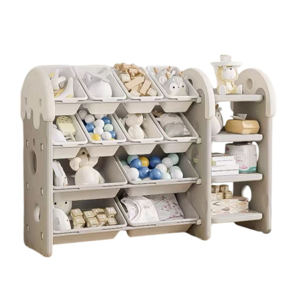 LUBABYCAS - Estante Infantil Organizador De Juguetes Espacioso LuBabycas